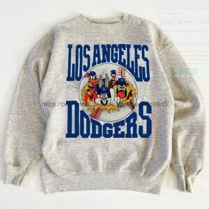 Los Angeles Dodgers Looney Tunes Ash Sweatshirt Unisex Men Women Ktv59